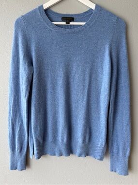 Saks Fifth Avenue blue 100% cashmere crew neck long sleeve sweater Women’s sz L